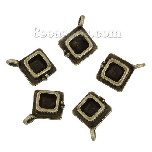 Picture of Zinc Based Alloy 3D Charms Doctorial Hat Antique Bronze 16mm( 5/8") x 13mm( 4/8"), 10 PCs