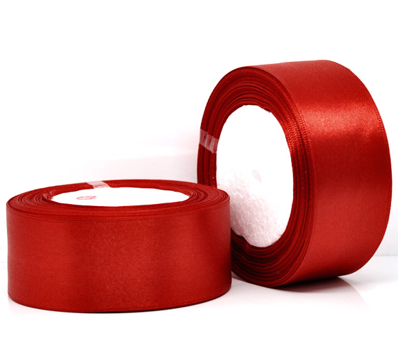 Imagen de Poliéster Cinta de Satén Rojo Oscuro 40.7mm, 1 Rollo(Aprox 25 Yardass/Rollo)