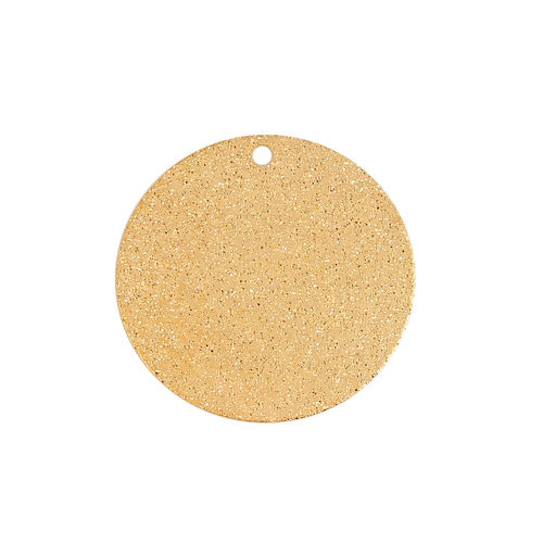 Picture of Brass Charms Round Disc Gold Plated Sparkledust 25mm(1") Dia, 10 PCs
