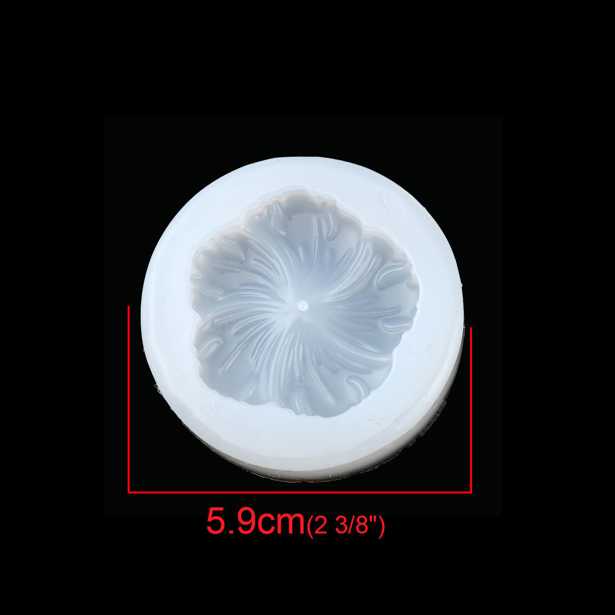 Picture of Silicone Resin Mold For Jewelry Making Round White Flower 5.9cm(2 3/8") Dia., 1 Piece