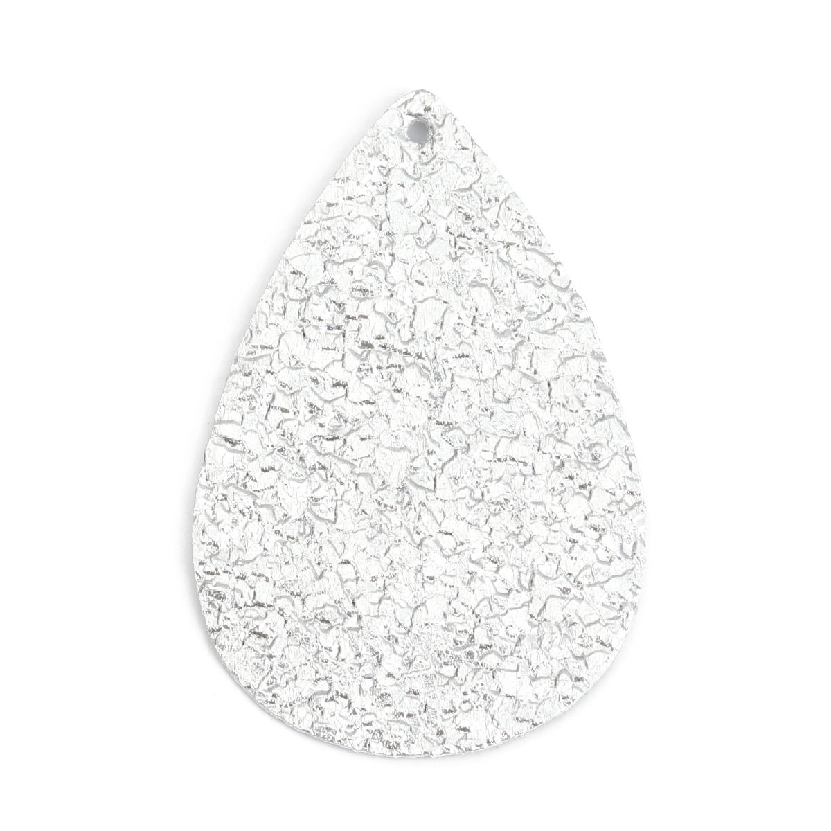 Immagine di PU Ciondoli Goccia Argento 5.6cm x 3.7cm, 10 Pz