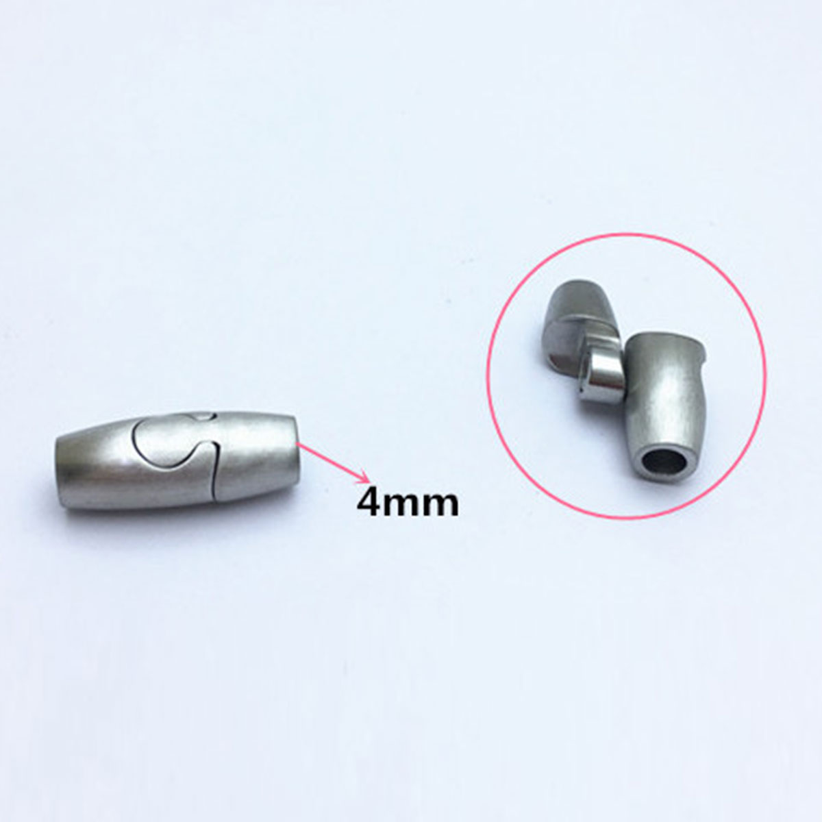 Picture of 304 Stainless Steel Casting Magnetic Clasps Barrel Silver Tone 22mm x 8mm, 1 Piece