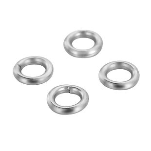 Picture of 500 PCs 5mm Dia., 1mm(18 gauge) Stainless Steel Open Jump Rings Findings For Jewelry Making Silver Tone Round