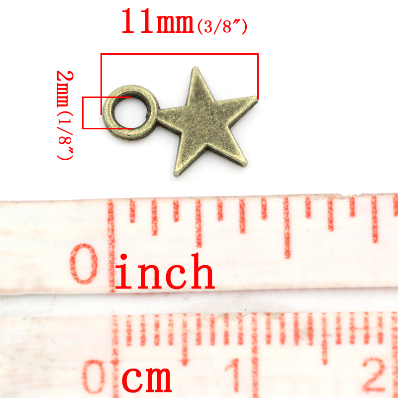 Picture of Charm Pendants Star Antique Bronze 11x8mm,300PCs