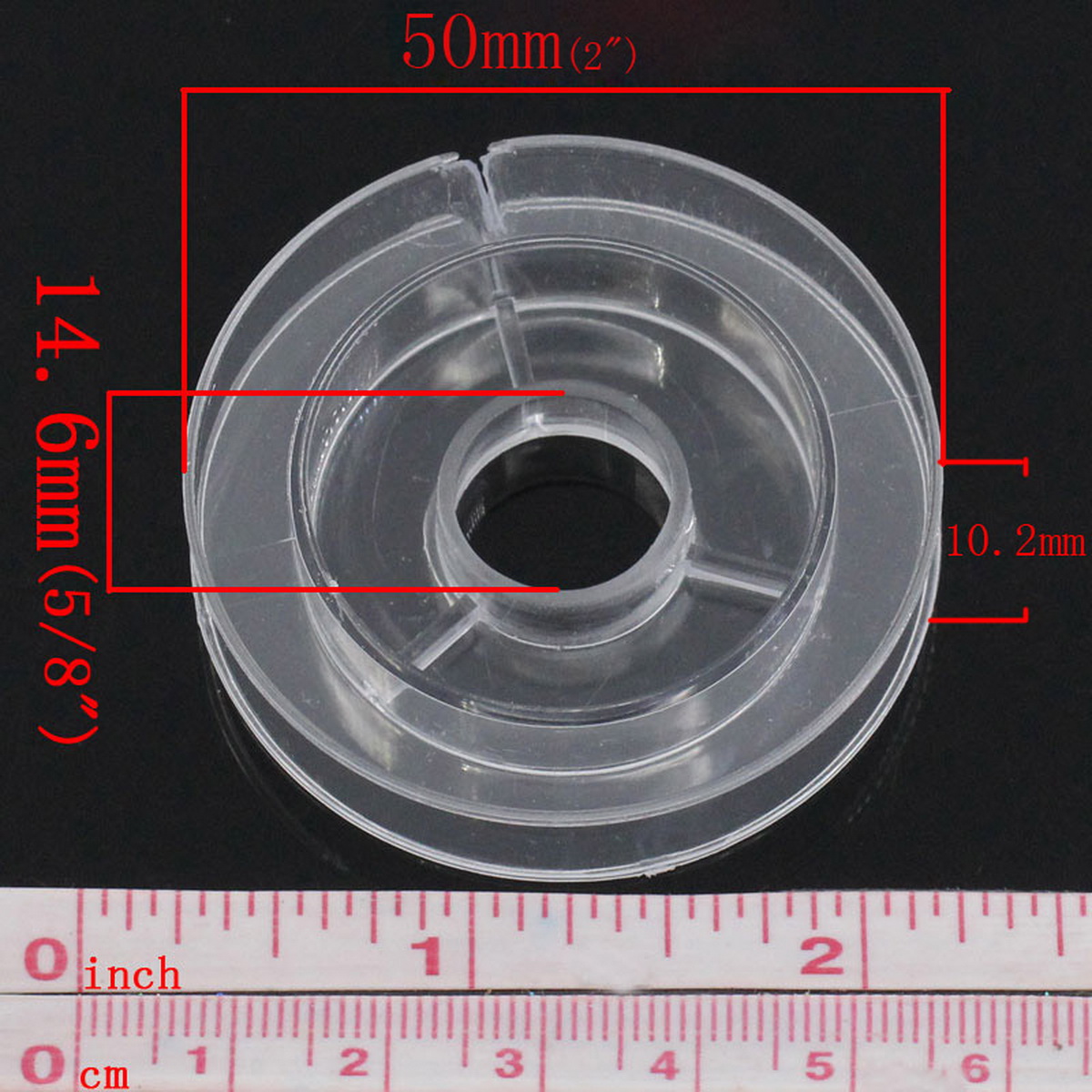 アクリル スプール クリア色 50.0mm、 20 PCs  の画像