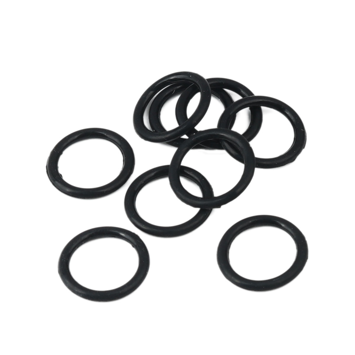 Bild von Gummi Verbinder Rund Schwarz 16mm D., 100 Stück