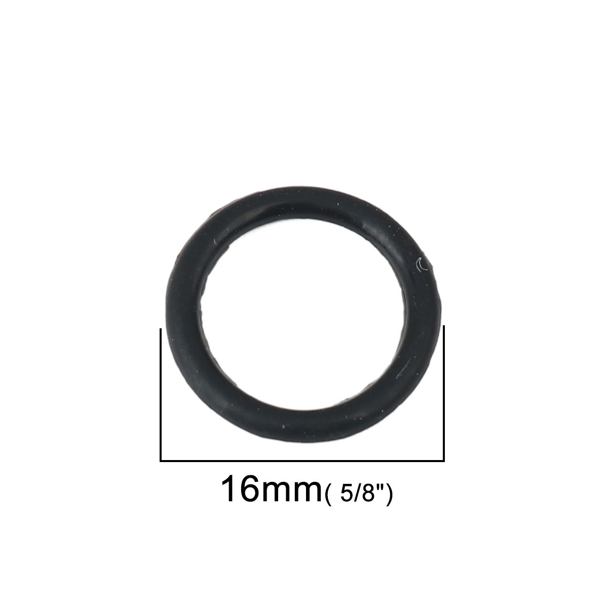Bild von Gummi Verbinder Rund Schwarz 16mm D., 100 Stück