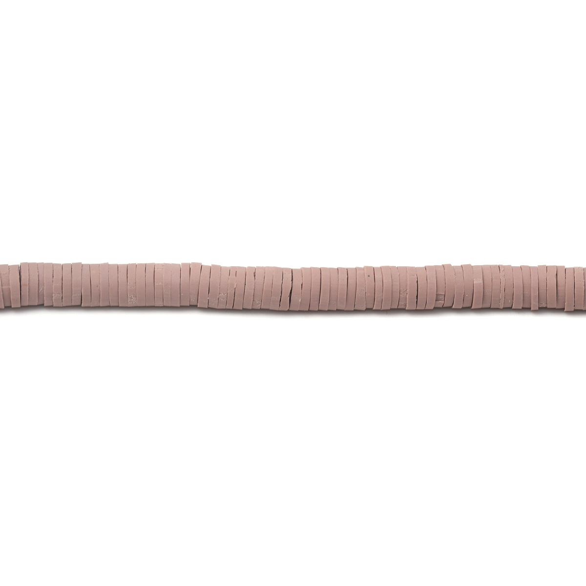Picture of Polymer Clay Katsuki Beads Heishi Beads Disc Beads Round Khaki About 5mm Dia, Hole: Approx 1.7mm, 40.5cm(16") - 40cm(15 6/8") long, 200 Strands (Approx 330 - 350 PCs/Strand)