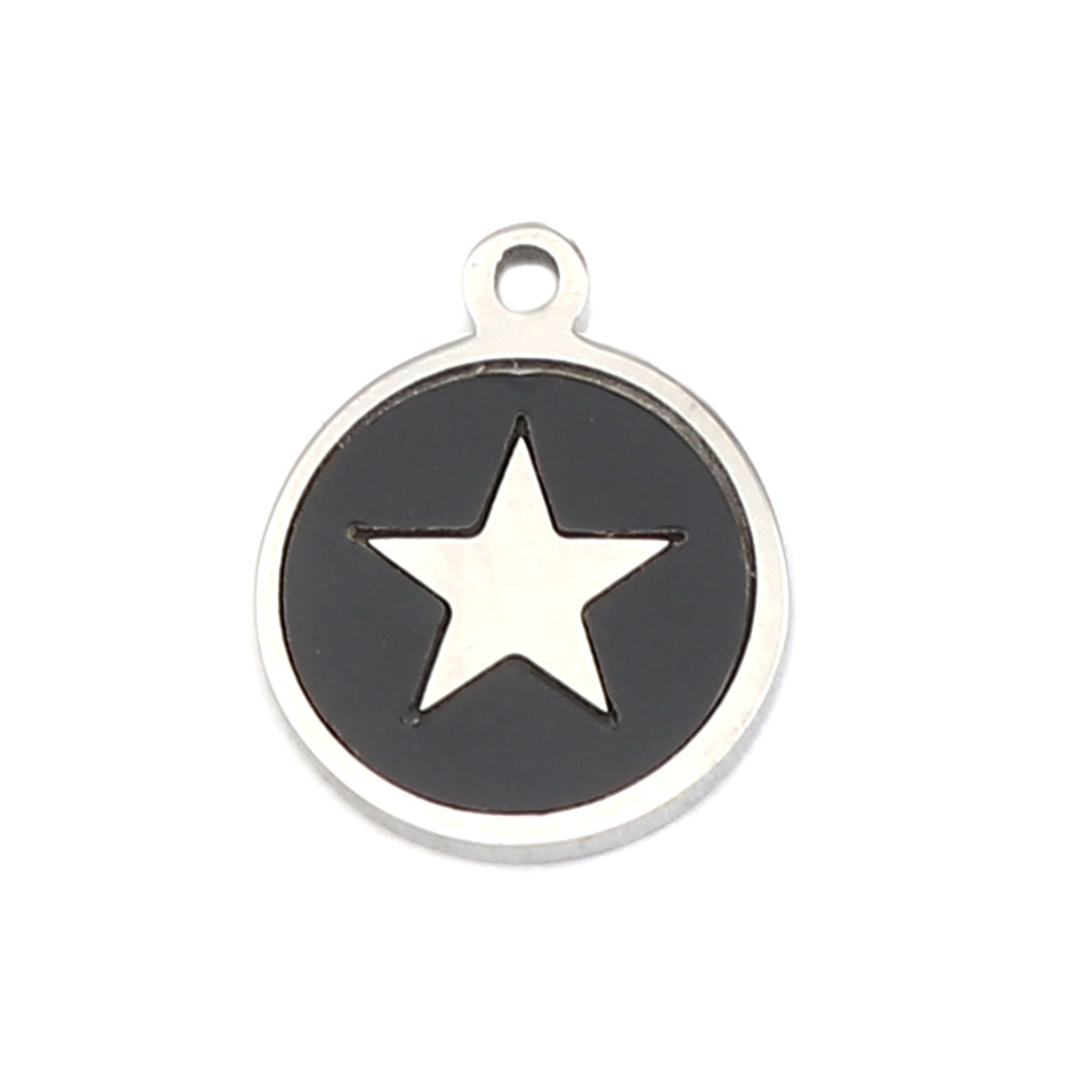 Immagine di 304 Stainless Steel Charms Round Cross