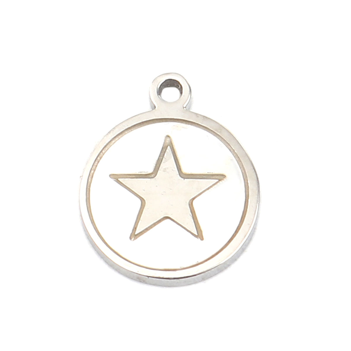 Immagine di 304 Stainless Steel Charms Round Cross