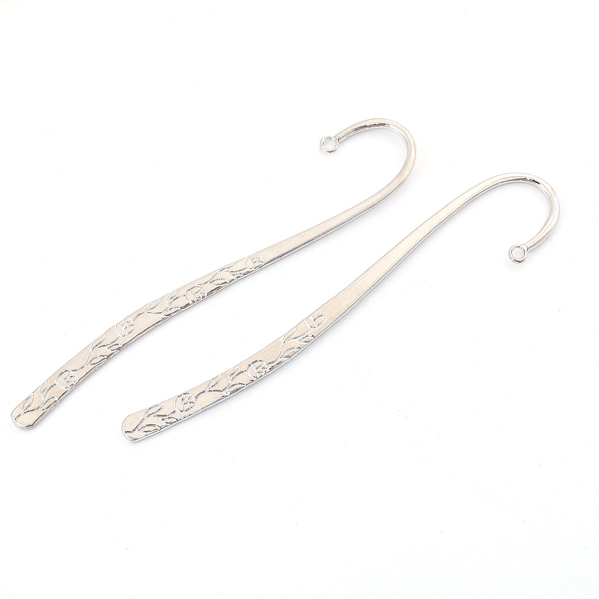 Imagen de Marcadores de libro Aleación del Metal Del Zinc,Tono de Plata,Flor 12.1cm de  longitud, 5 Unidades 