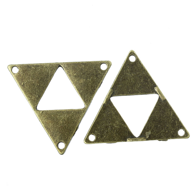 Picture of Connectors Findings Triangle Antique Bronze Hollow 3cm x 2.6cm,30PCs
