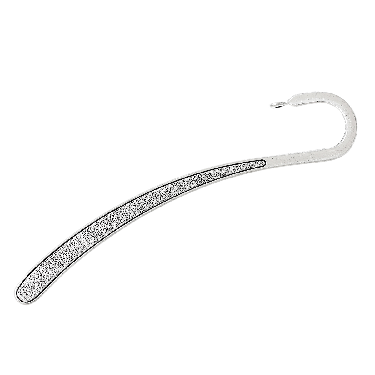 Picture of Bookmarks Findings Antique Silver Color Dot Pattern 10.7cm x 24.0mm, 20 PCs