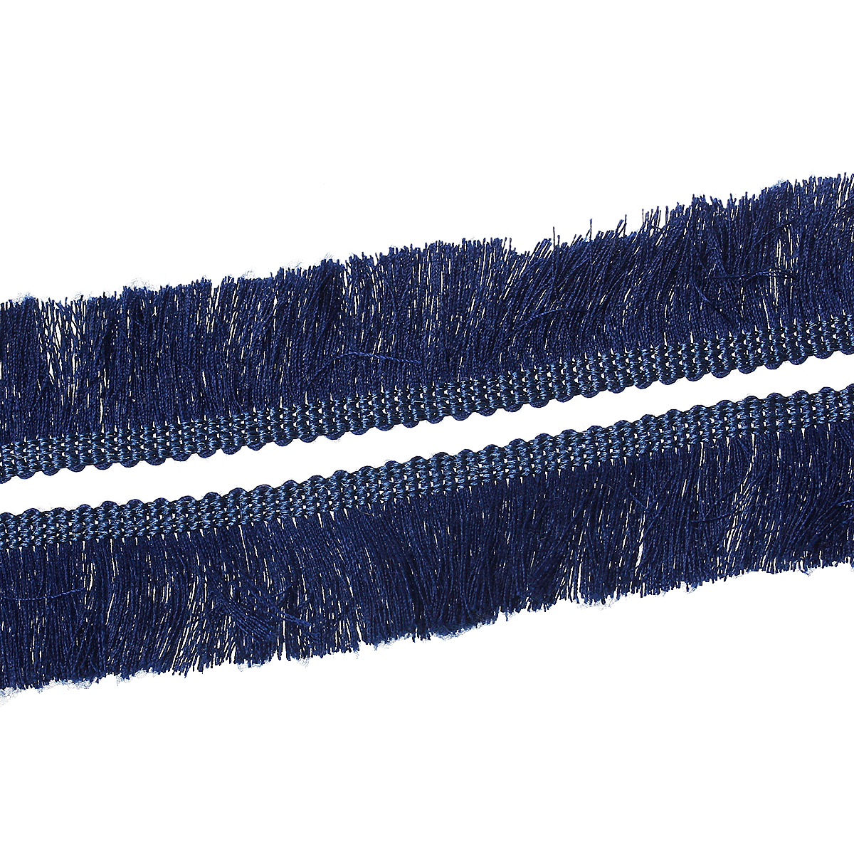 Picture of Cotton Fringe Tassel Trim Thin Deep Blue 25mm(1") Wide, 5 M