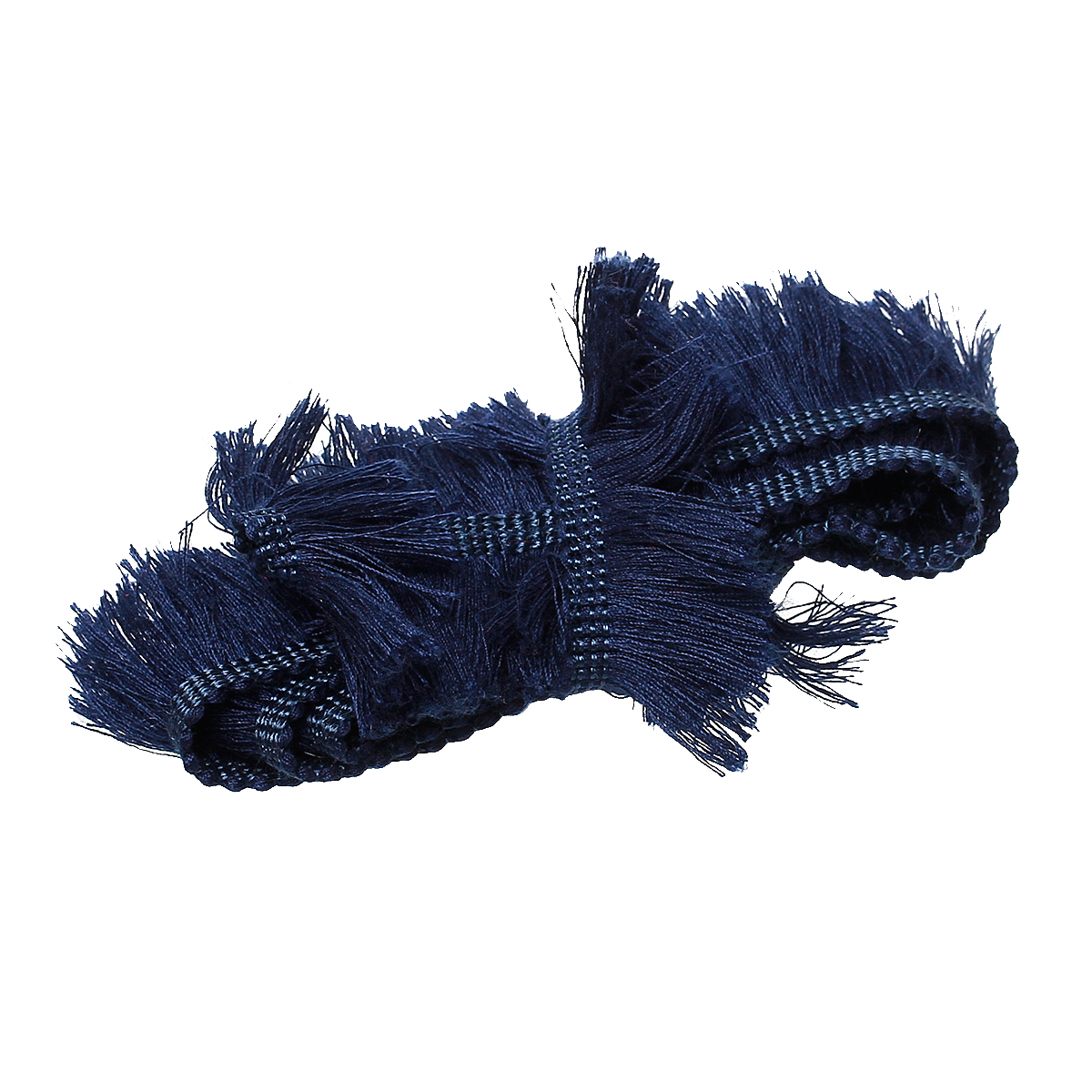 Picture of Cotton Fringe Tassel Trim Thin Deep Blue 25mm(1") Wide, 5 M