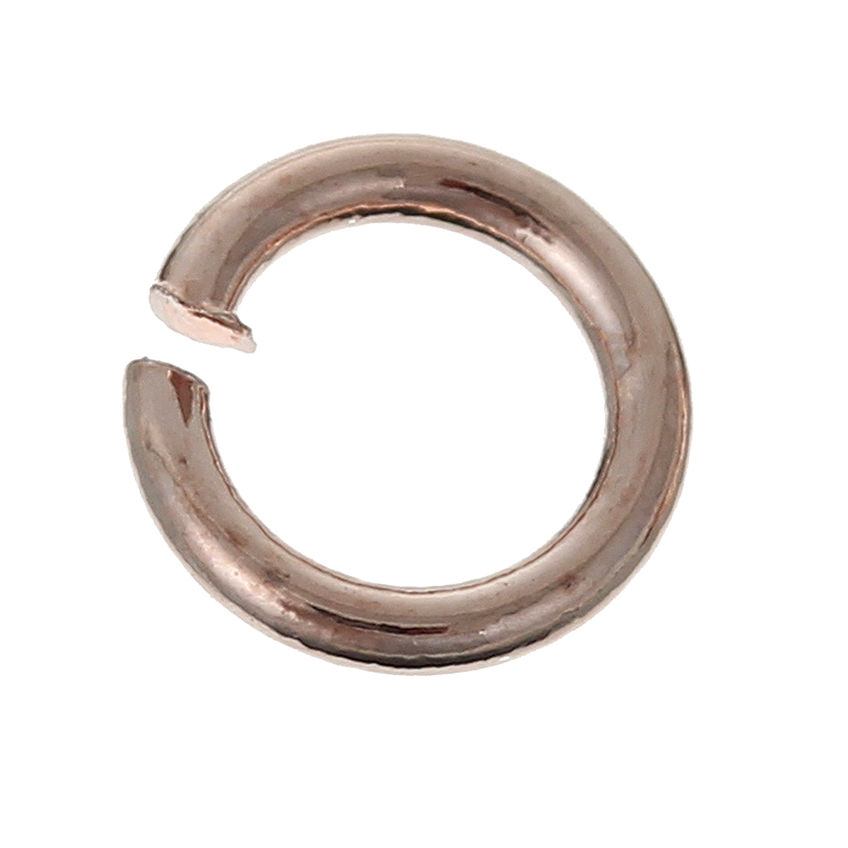 Picture of 500 PCs 4mm Dia., 0.8mm(20 gauge) Brass Open Jump Rings Findings For Jewelry Making Rose Gold Round