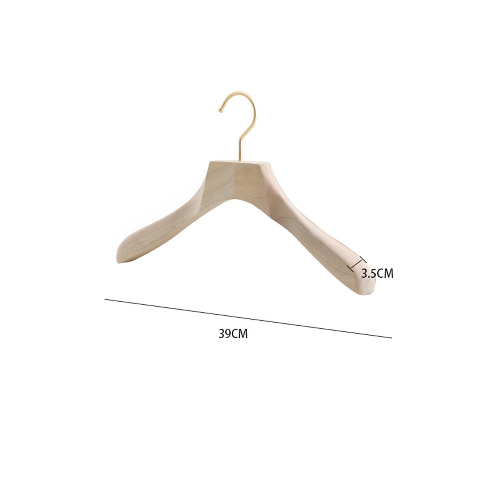 Picture of Natural - Camphor Wood Non-Slip Non-Trace Wide Shoulder Adult Clothing Hanger 39x3.5cm, 1 Piece