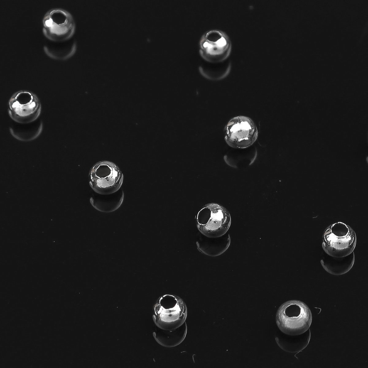 Image de Perles en 304 Acier Inoydable Rond Creux    