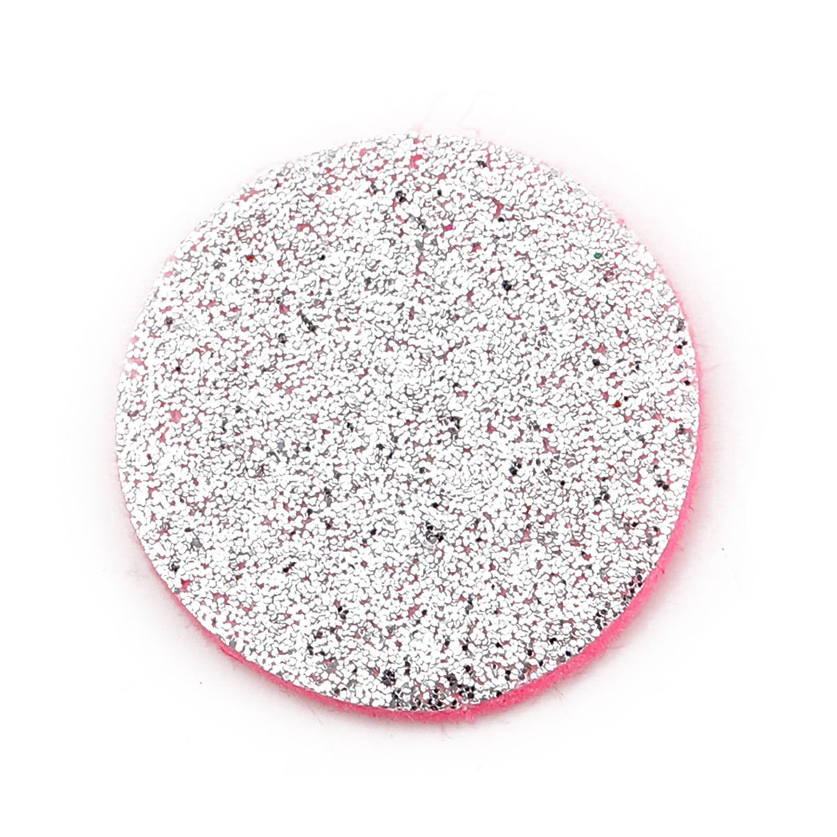 Image de Patins en Feutre pour Huile Essentielle Diffuseur en Chiffon Rond Argent Brillant Paillettes    
