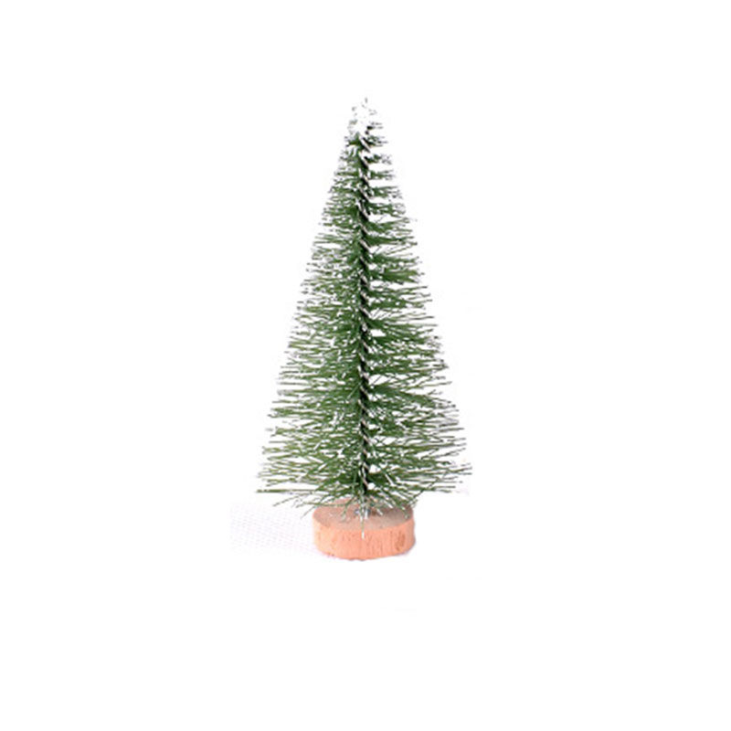Imagen de Verde claro - Estilo1 Copos de nieve artificiales Árbol de Navidad Decoración de Navidad Decoración Navidad Verde Plata Mini árbol