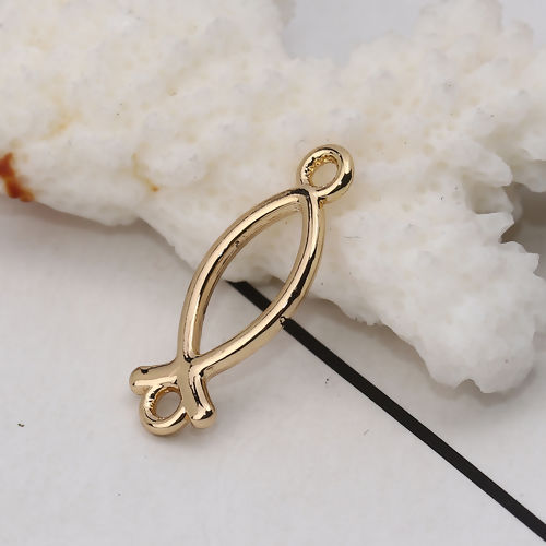 Picture of Zinc Based Alloy Connectors Jesus/ Christian Fish Ichthys 