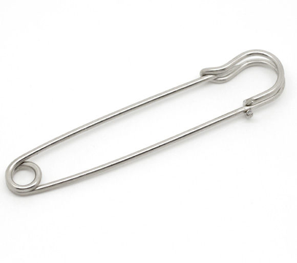 Imagen de Broches Aleación yTono de Plata 10cm x 18mm, 1 Unidad