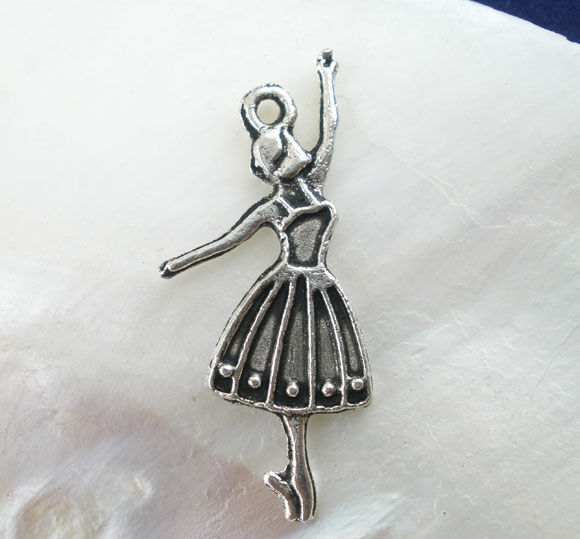 Image de Pendentif en Alliage de Zinc Danseuse de Ballet   