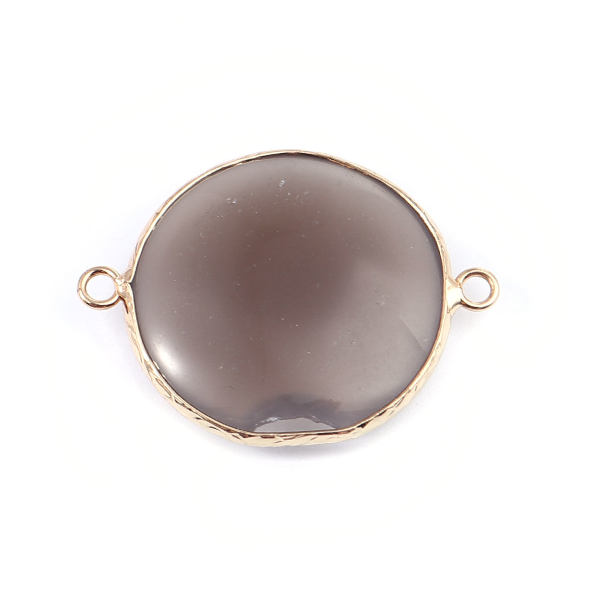 Image de (Classement A) Connecteurs en Agate ( Naturel ) Rond