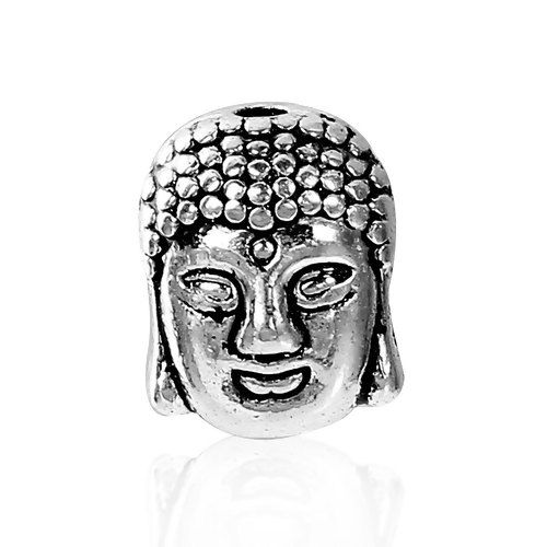 Bild von Zinkbasierte Legierung Charm Perlen Buddha Statue über
