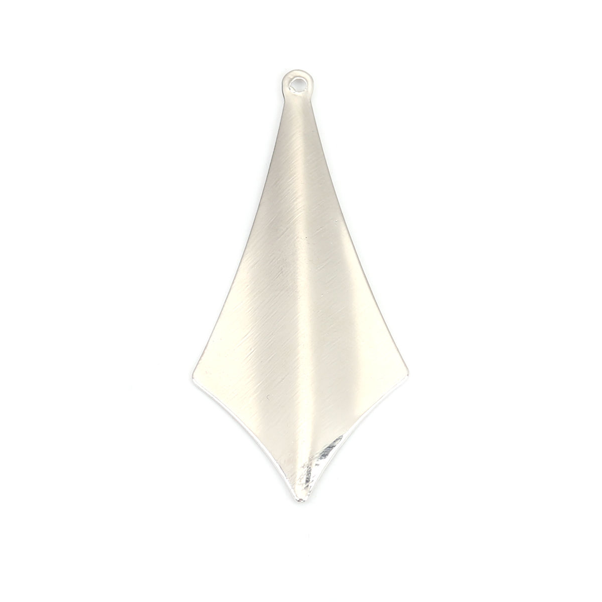 Picture of Brass Pendants Silver Tone Polygon Drawbench 54mm x 24mm, 5 PCs