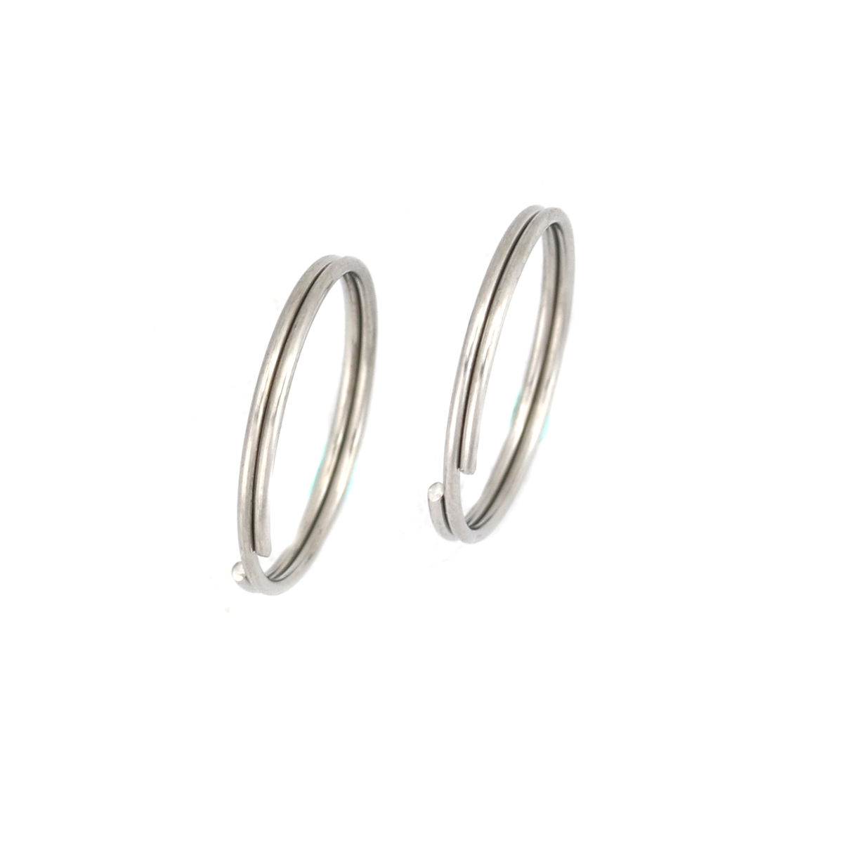 Imagen de 0.7mm 304 Acero Inoxidable Doble Abierto Argollas Ronda Tono de Plata 14mm Diámetro, 200 Unidades