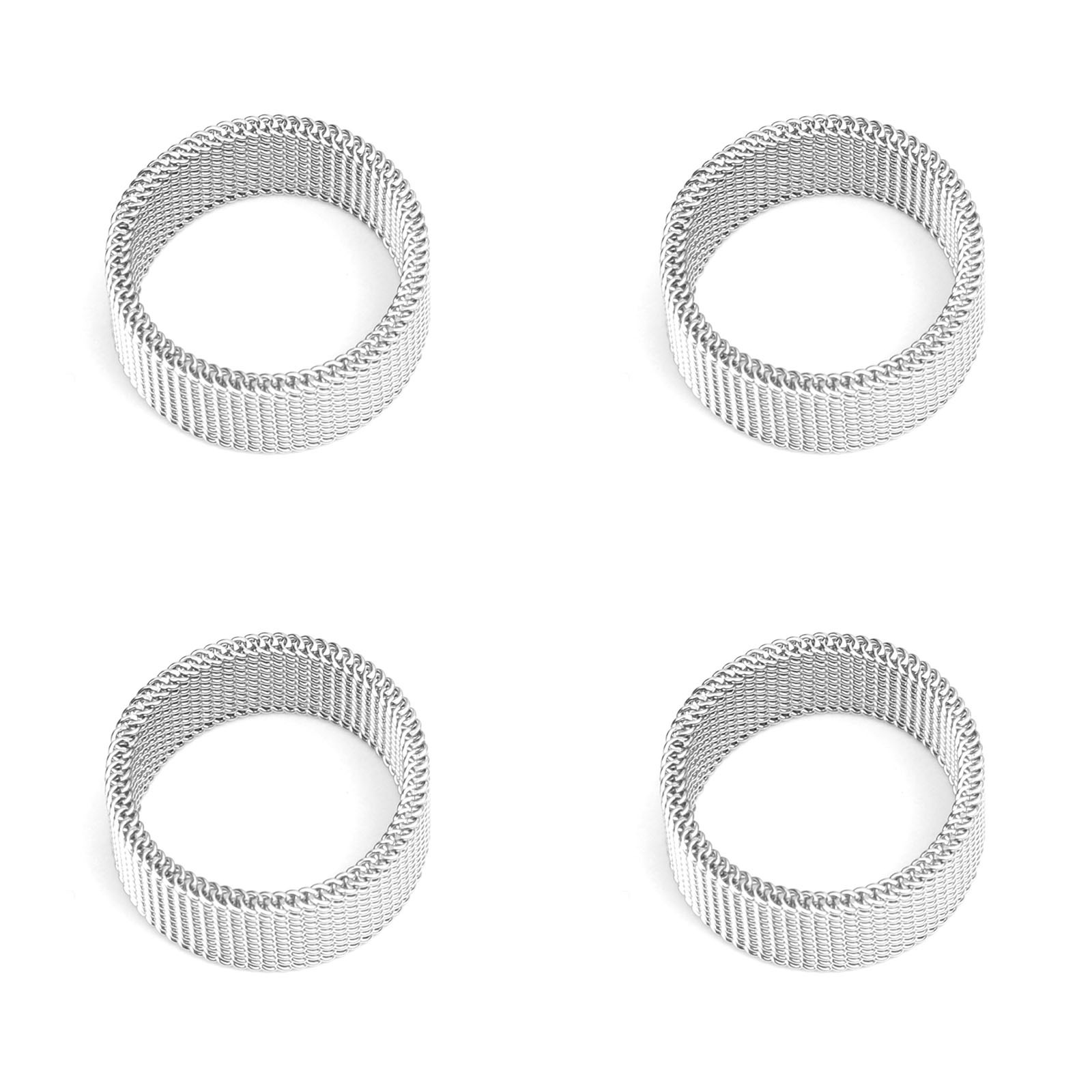 Immagine di 304 Acciaio Inossidabile Non Regolabile Anello Tono Argento Anello 17.5mm (taglia di US: 7.25), 1 Pz