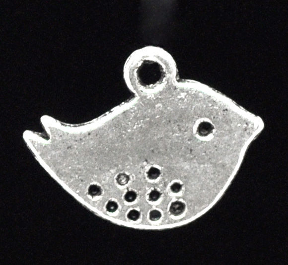 Изображение Подвески “Птица” 16x13mm Античное Серебро, проданные 50 шт