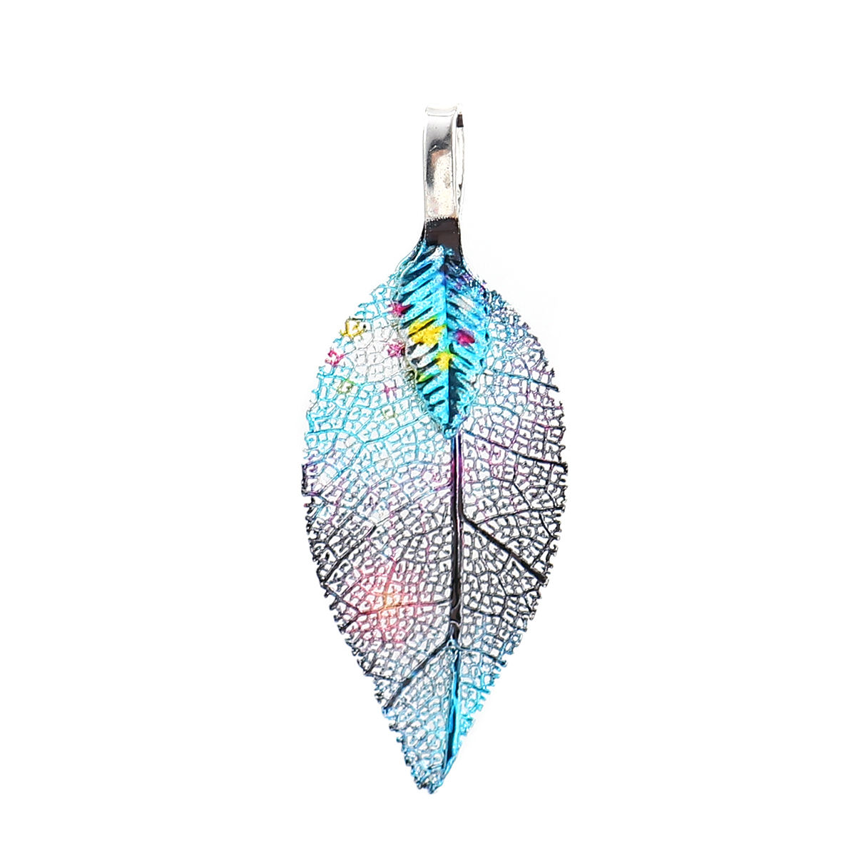 Picture of Brass & Natural Leaf Pendants