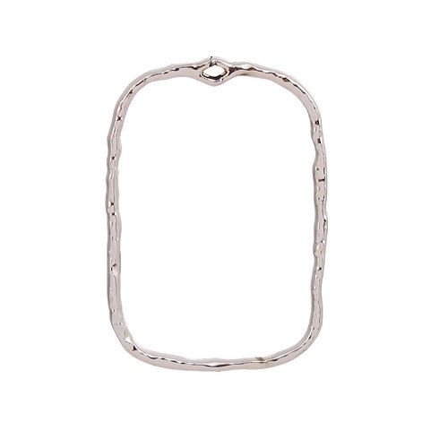 Immagine di Lega di Zinco Ciondoli Rettangolo Oro Chiaro 40mm x 28mm , 10 Pz
