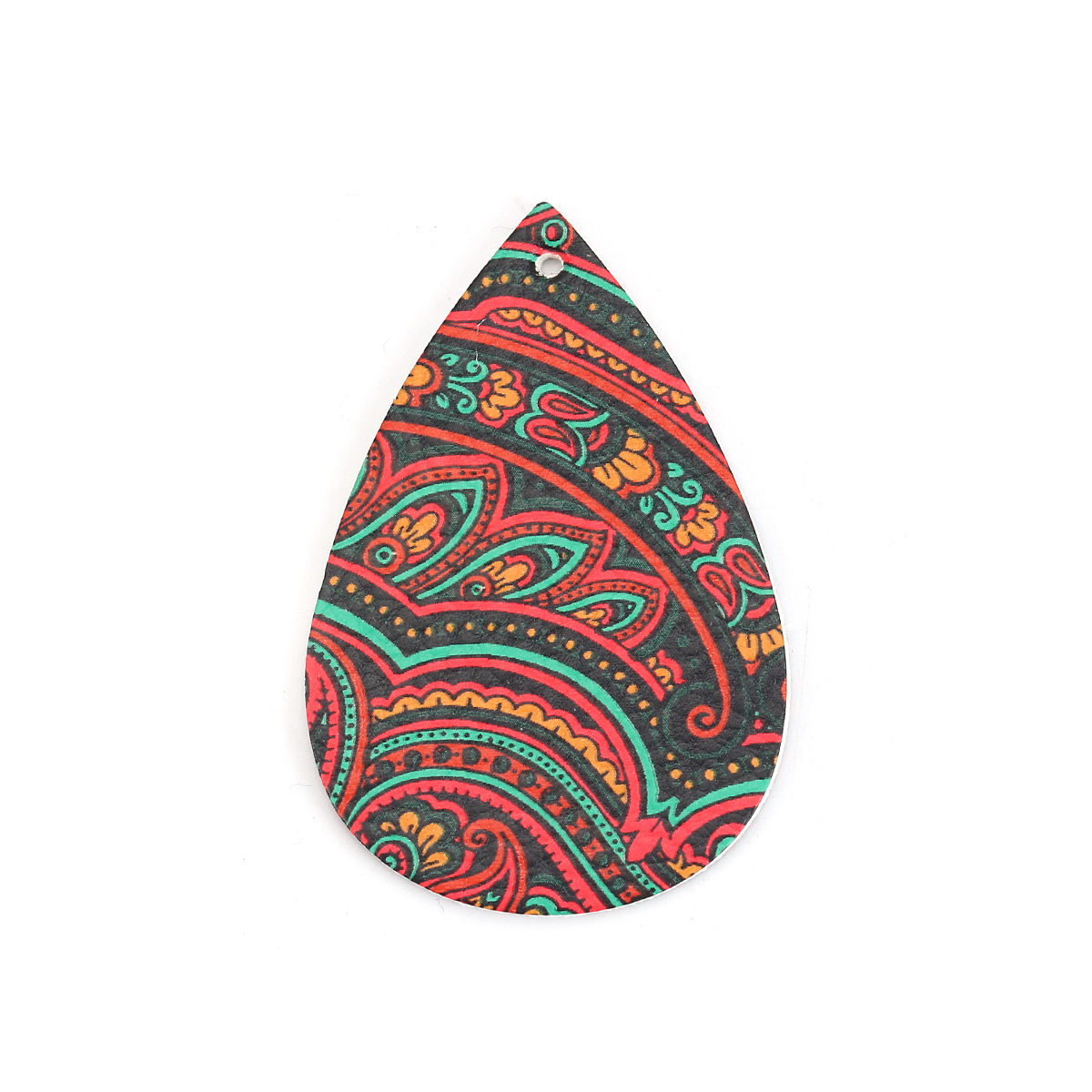 Image de Pendentifs en PU Goutte d'Eau Fleurs     