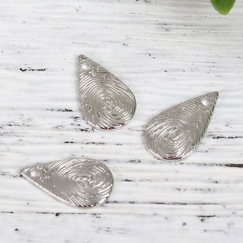 Picture of Zinc Based Alloy Fingerprint Jewelry Charms Drop 
