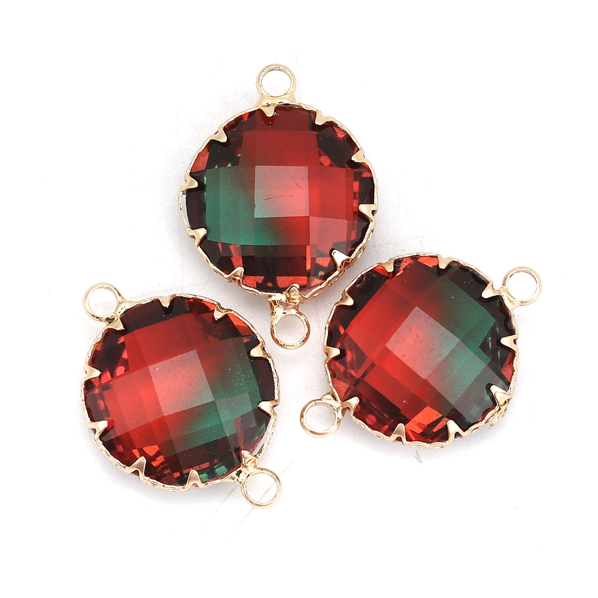 Picture of Brass & Glass Connectors Round & Faceted
