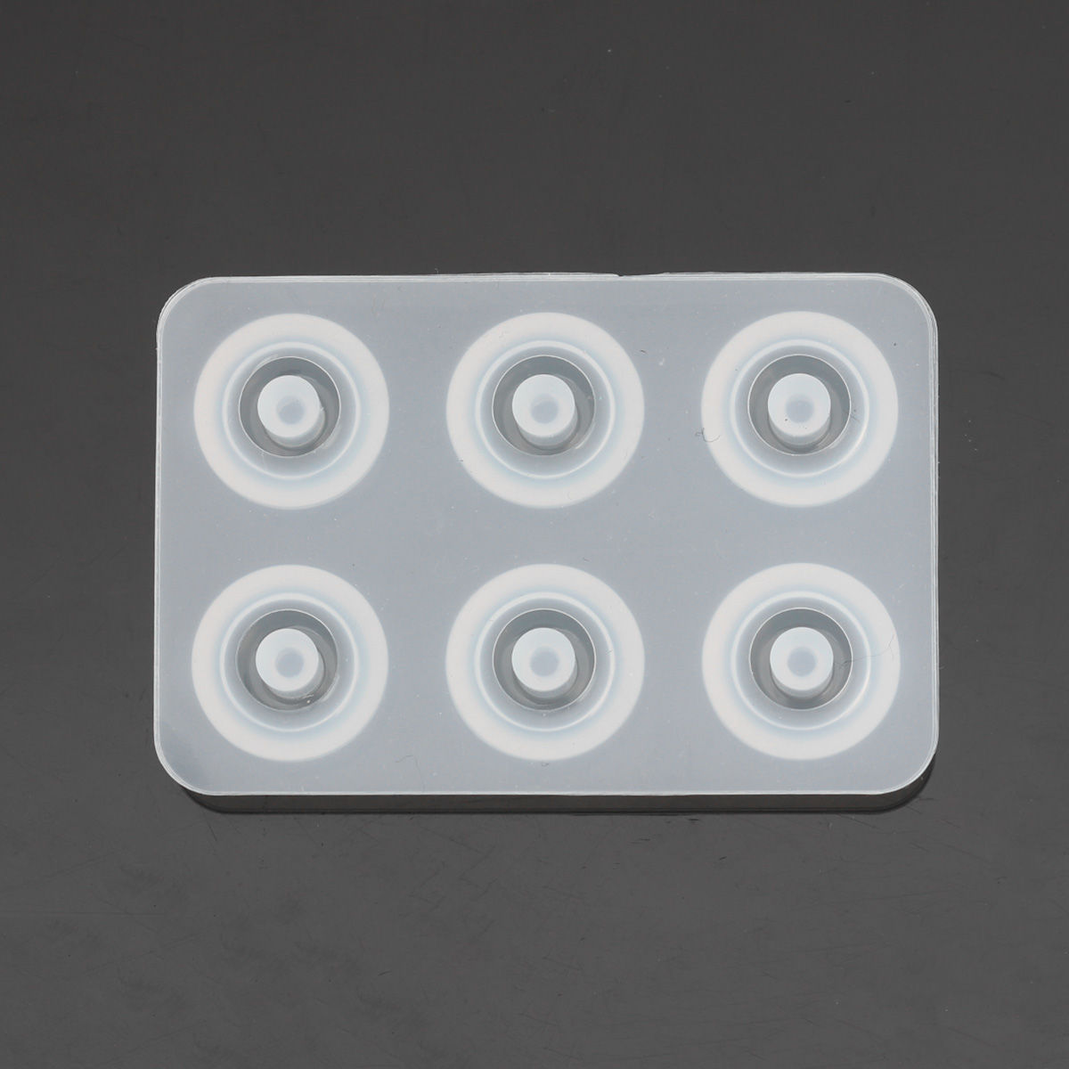 Imagen de Silicona Molde Rectángulo Blanco Ronda 6.1cm x 4.1cm, 1 Unidad