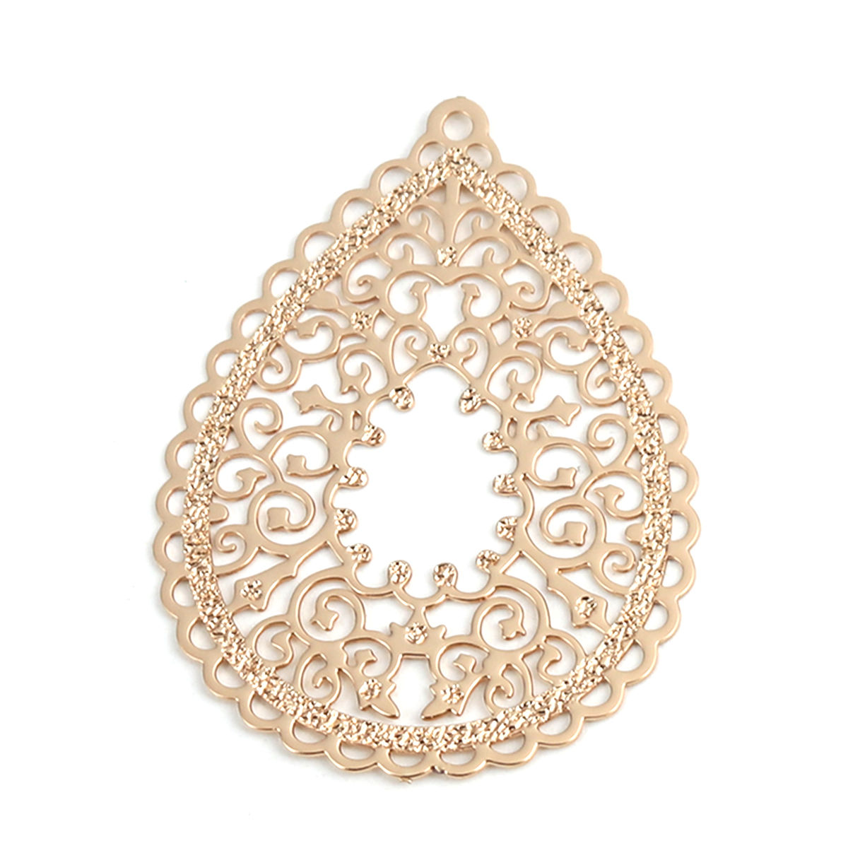 Picture of Brass Filigree Stamping Pendants Drop