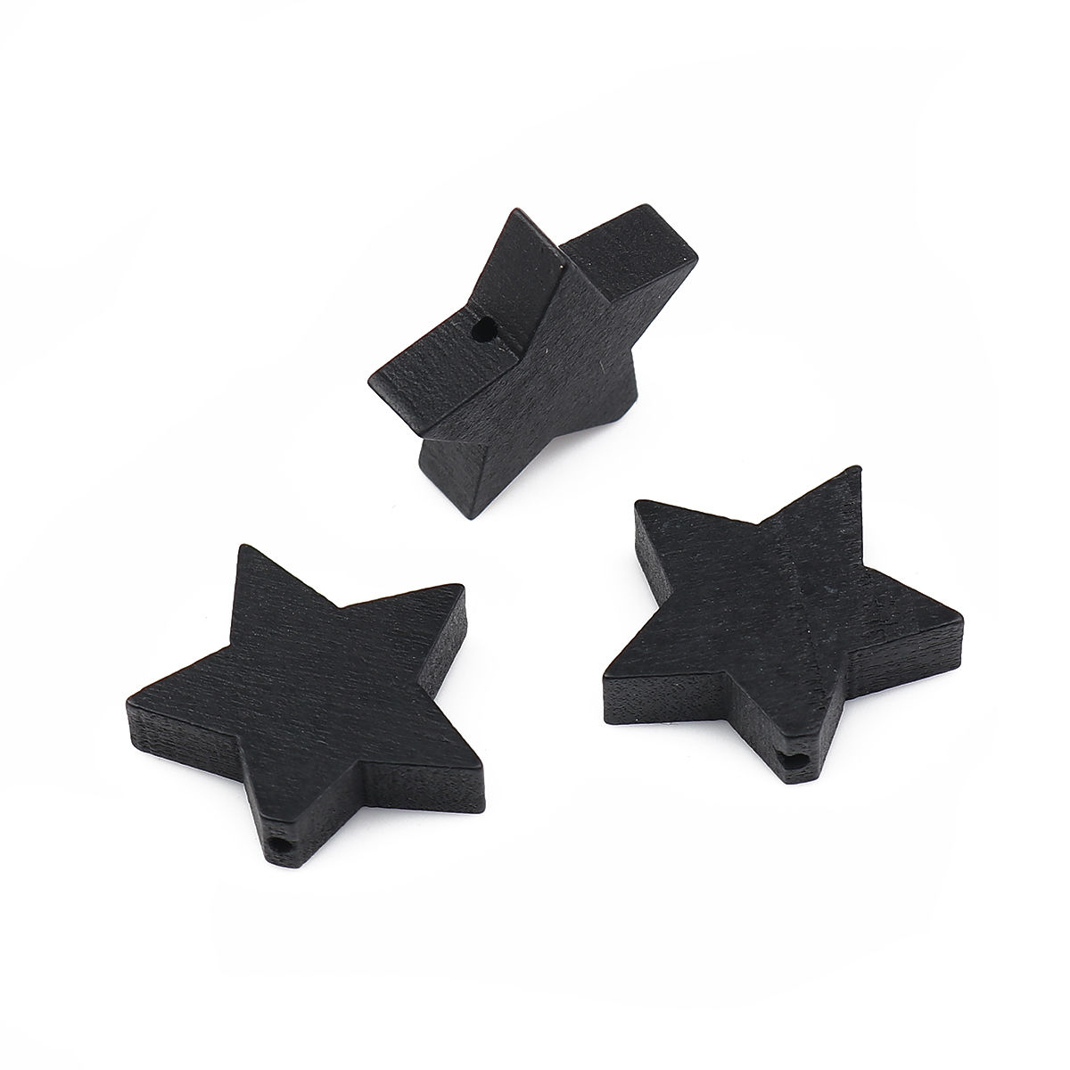 Picture of Natural Wood Spacer Beads Pentagram Star