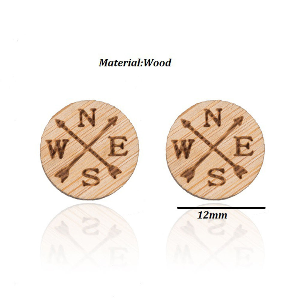 Image de Boucles d'Oreilles Puces en Acier Inoydable  Rond Flèche   