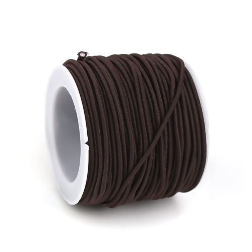 Imagen de Hilos Para Granos Buda/ Mala/ Oración Terylene de Café Elástico 1.5mm Diámetro, 1 Rollo (Aprox 15 M/Rollo)