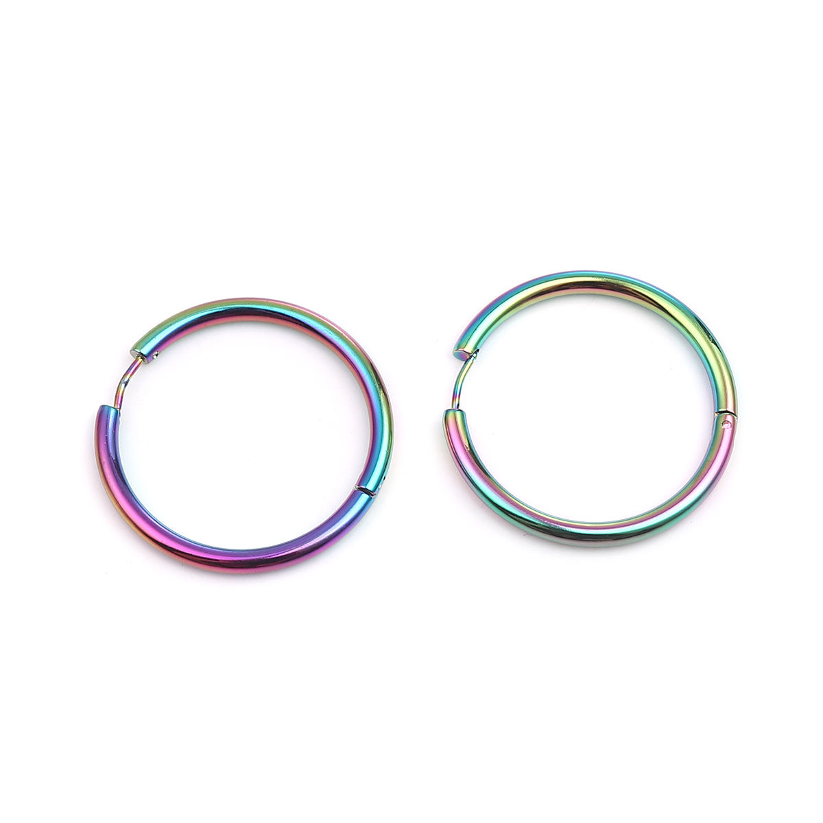 Image de Boucles d'Oreilles Créole Anneau en  Acier Inoydable Annulaire