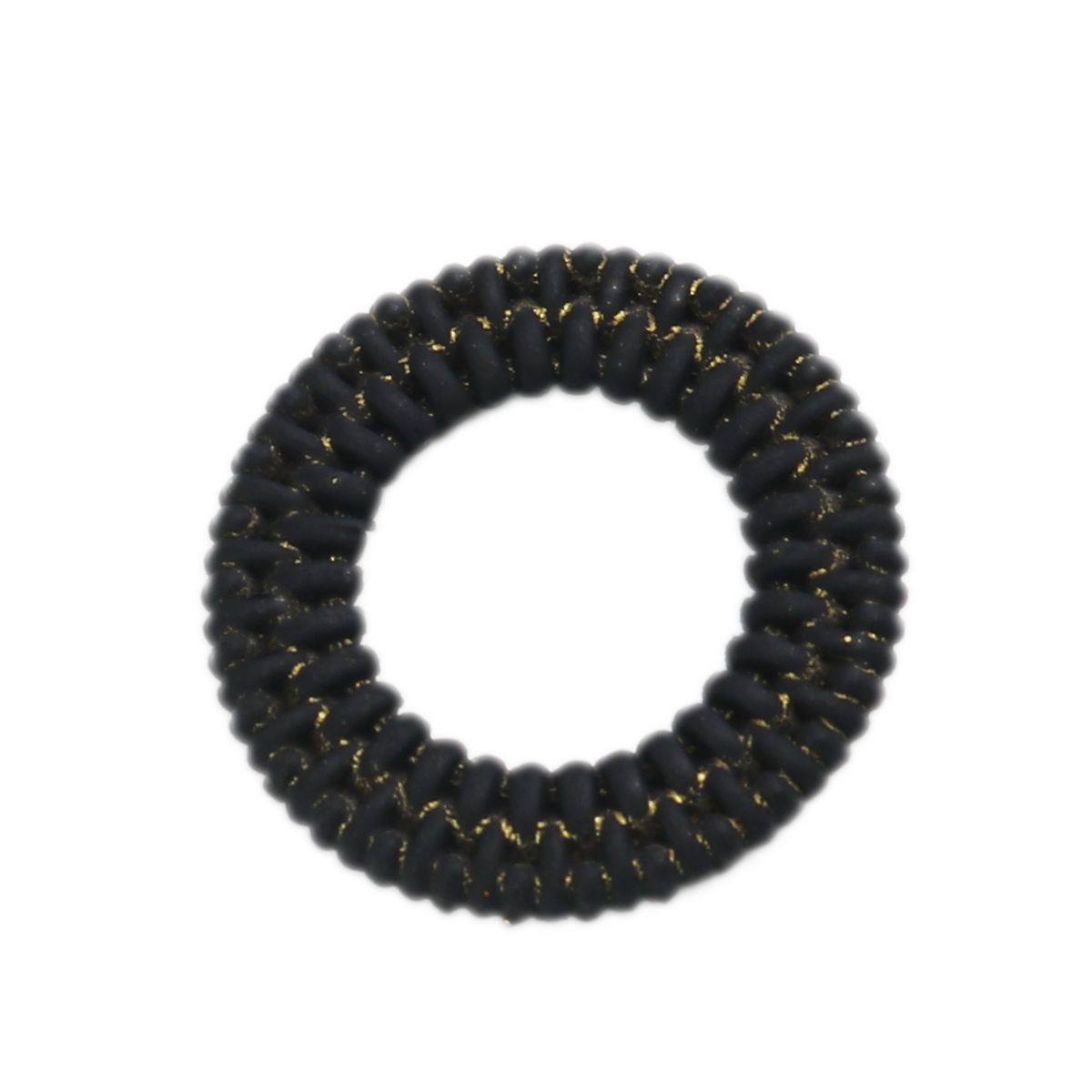 Picture of Resin Connectors Circle Ring Black Woven 29mm Dia., 10 PCs