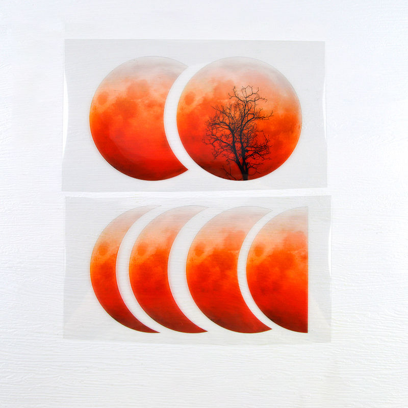 Picture of Silicone Resin Mold For Jewelry Making Half Moon Universe Planet