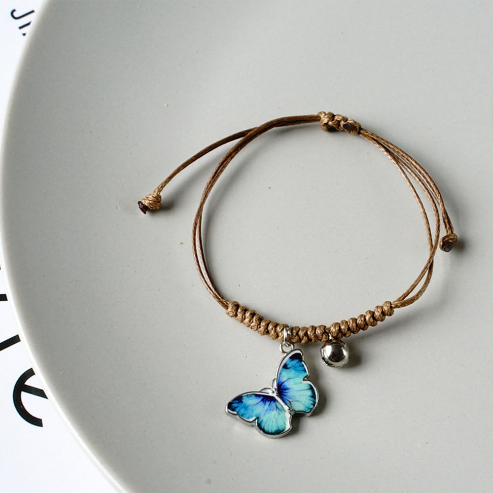 Picture of Ceramic Insect Braided Bracelets Blue Butterfly Animal Pentagram Star