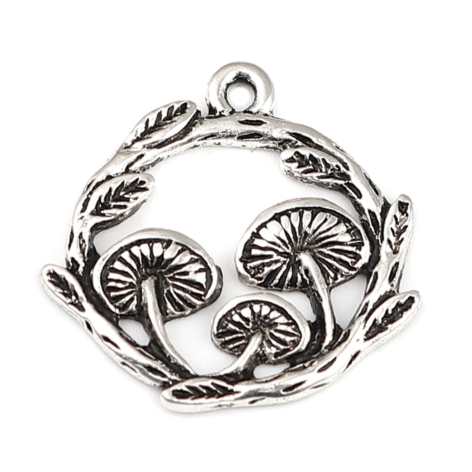 Image de Breloques en Alliage de Zinc Rond Champignon  