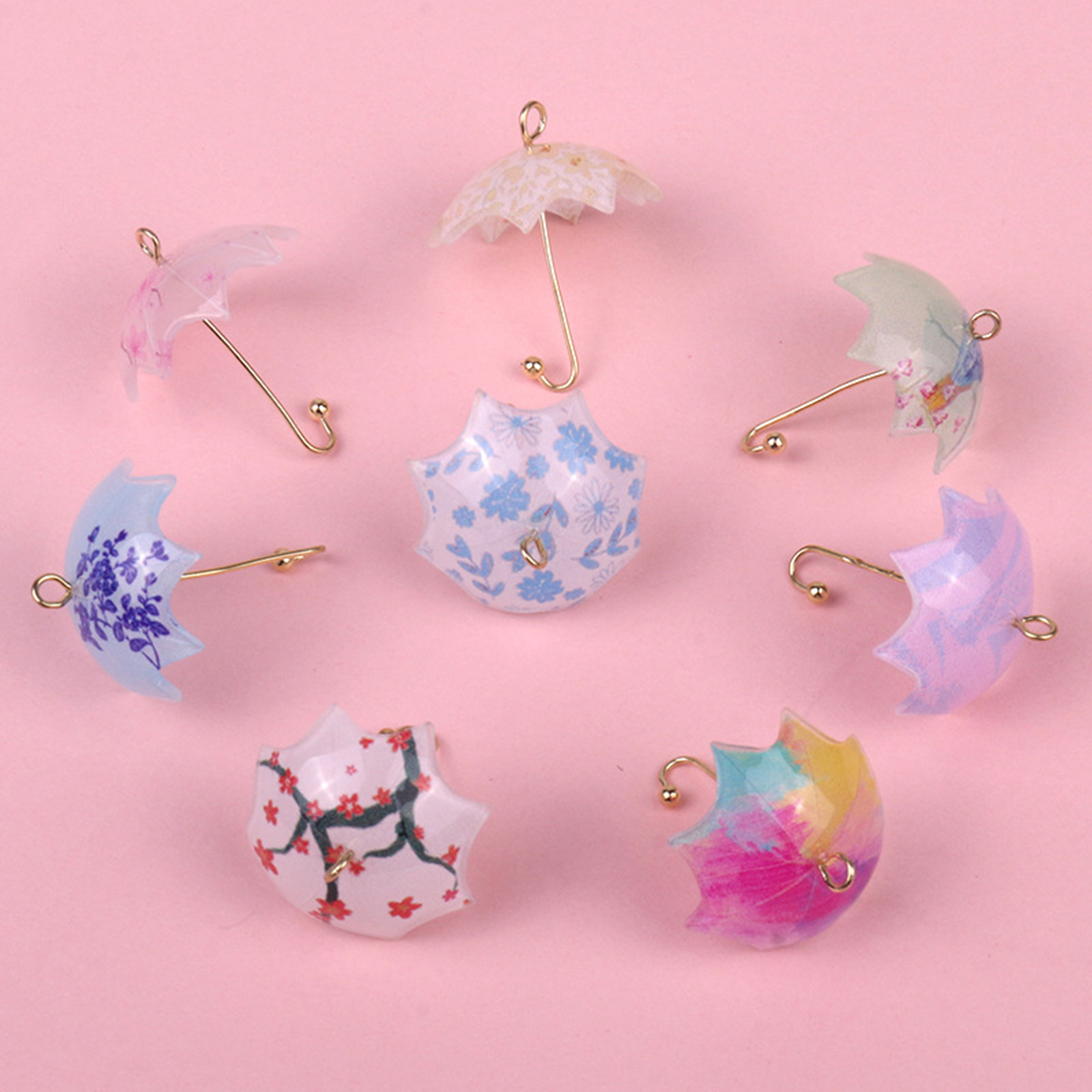 Imagen de Aleación de Zinc del metal + Resina Colgantes Charms 5 Unidades