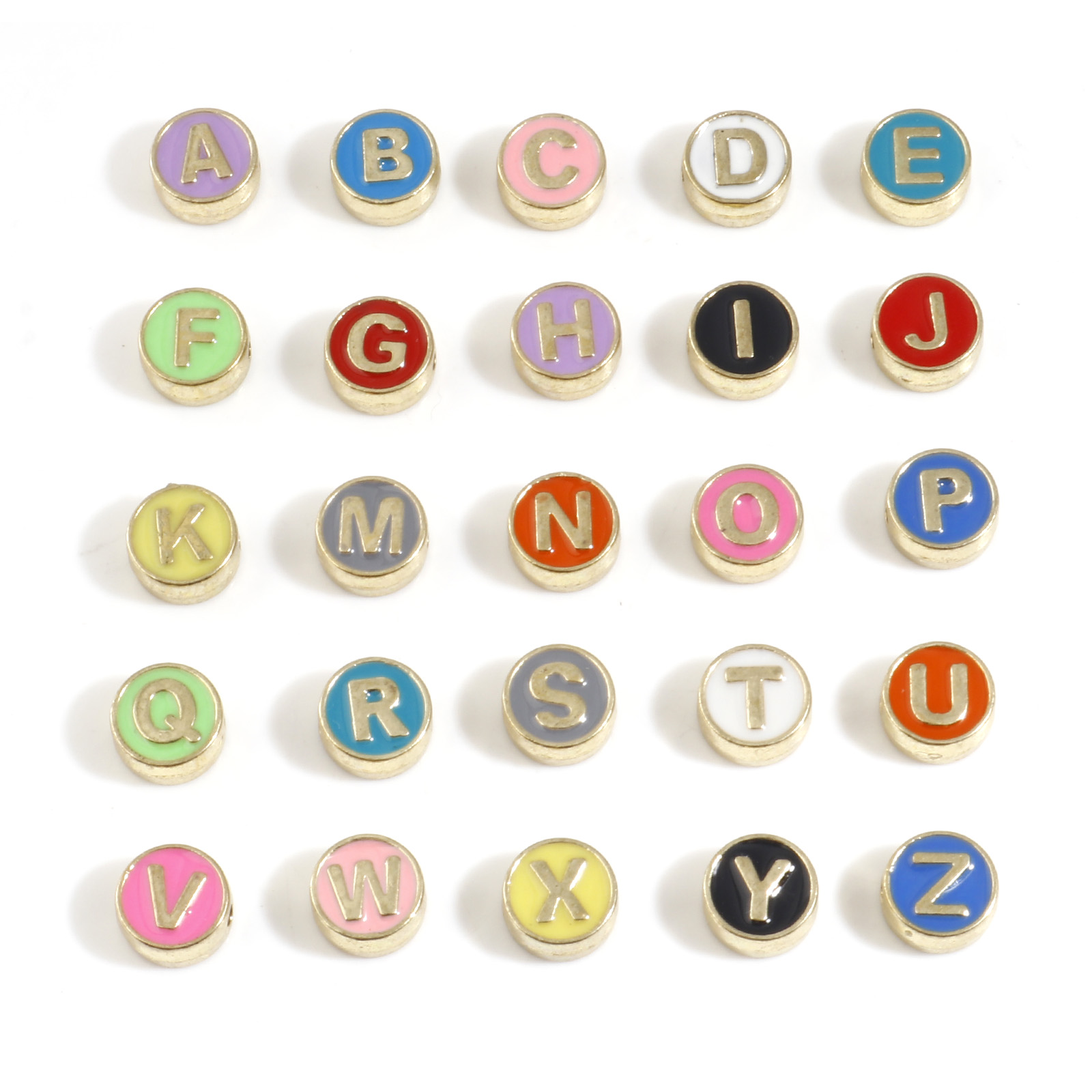 Picture of Zinc Based Alloy Spacer Beads Flat Round About 8mm Dia., Hole: Approx 1.5mm, 10 PCs